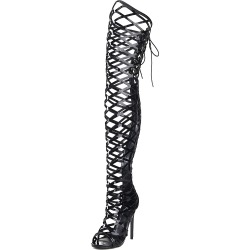 Women's Panama Gladiator High Heel Sandal BLACK