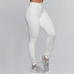 Legging Texturizada com Zipper Poliamida Hard Clothing Fit Feminina - Feminino