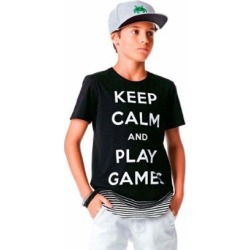 Camiseta Infantil Johnny Fox Longer Keep Calm and Play Games Masculina - Masculino