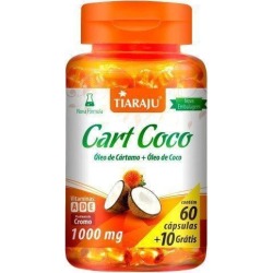 Cart Coco (Óleo de Cártamo + Óleo de Coco) - 60 Cápsulas - Tiaraju