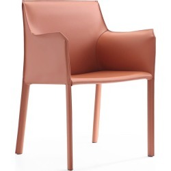 Paris Saddle Leather Armchair Clay - Manhattan Comfort