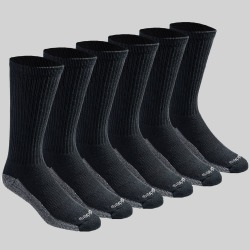 Dickies Men's Big & Tall Dri-Tech Moisture Control Casual Socks 6pk - Black 12-14