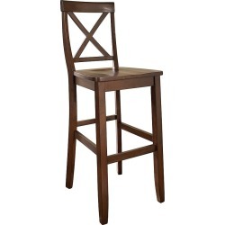 Set of 2 30" X-Back Barstools Mahogany - Crosley