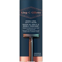 King C. Gillette Men's Double Edge Safety Razor + 5 Refill Blades
