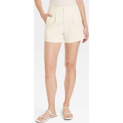 Women's High-Rise Tailored Shorts - A New Day™ Cream 10