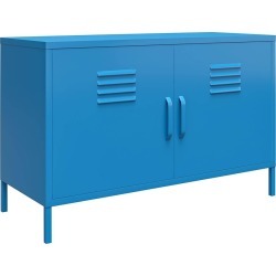 2 Door Cache Metal Locker Accent Cabinet Blue - Novogratz