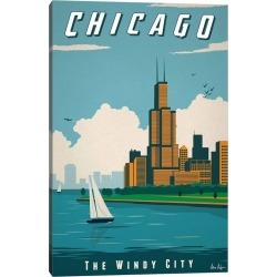 48" x 32" x 1.5" Chicago by IdeaStorm Studios Unframed Wall Canvas - iCanvas