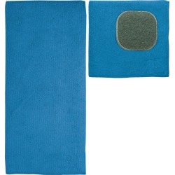 Ultra Absorbent Solid Microfiber Kitchen Towel With Scrubber Cloth - Mu Kitchen, Royal Blue Ultra Absorbent Solid Microfiber Kitchen Towel With Scrubber Cloth - Mu Kitchen, Royal Blue
