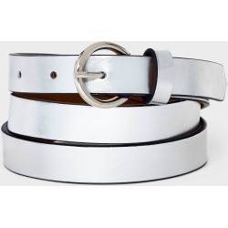 Women's Metallic Belt - A New Day™ Silver XXL