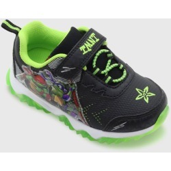 Teenage Mutant Ninja Turtles Toddler Boys' Light-Up Sneakers Black/Green 11T