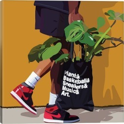 12" x 12" x 0.75" Plant Daddy Nike by Artpce Unframed Wall Canvas - iCanvas