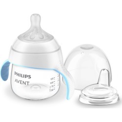 Philips Avent Natural Trainer Sippy Cup with Fast Flow Nipple and Soft Spout - Clear - 5oz