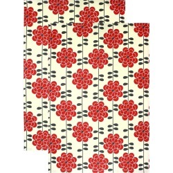 Designer Print Kitchen Towel (Set Of 2) - Mu Kitchen, Red