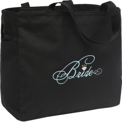 Bride Diamond Wedding Gift Tote Bag - Black