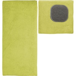 Ultra Absorbent Solid Microfiber Kitchen Towel With Scrubber Cloth Pear - Mu...