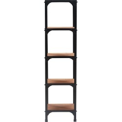 59.25" Overland Bookshelf Wood and Black Metal - Serta