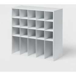 4 Tier Laminate Stackable Shoe Cubby White - Brightroom™