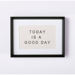 12" x 16" Today is a Good Day Framed Wall Canvas Brown - Threshold™ designed with Studio McGee