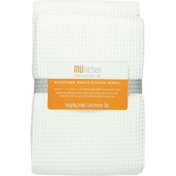 Set of 2 Waffle Microfiber Kitchen Towel - Mu Kitchen, White Set of 2 Waffle Microfiber Kitchen Towel - Mu Kitchen, White