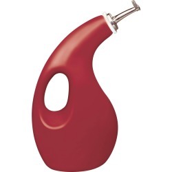 Rachael Ray 24oz Stoneware Extra Virgin Olive Oil Dispenser Bottle Red