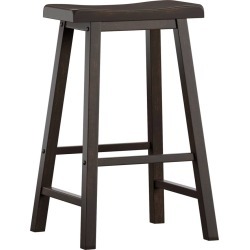 Set of 2 29" Chimney Hill Saddle Barstools Black - Inspire Q