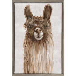 16" x 23" Suri Alpaca I Framed Canvas Wall Art - Amanti Art