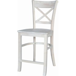 24" Charlotte Counter Height Barstool Unfinished - International Concepts