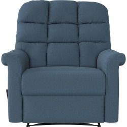 Cooper Extra Large Wall Hugger Side Lever Recliner Chair Low Pile Velour Medium Blue - ProLounger