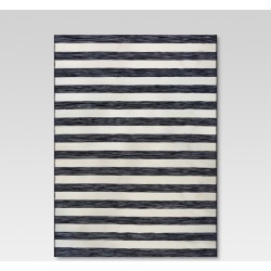 9' x 12' Outdoor Rug Worn Stripe Black - Threshold™