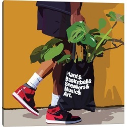 18" x 18" x 1.5" Plant Daddy Nike by Artpce Unframed Wall Canvas - iCanvas