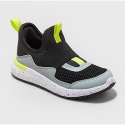 Kids' Fern Slip-On Performance Sneakers - All In Motion™ Gray/Lime Green 2