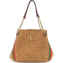 Gucci - Neutral Women's GG Marmont Raffia Bag - The Webster