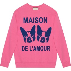Gucci - Pink Women's Maison De L'Amour Oversized Sweater - The Webster