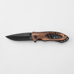 Wood and Gunmetal Pocket Knife