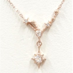 buy  0.007 star jewelry K10PG necklace white topaz used jewelry ★★ giftwrapping for free cheap online