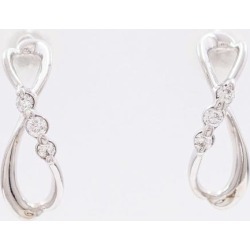 buy  0.04*2 star jewelry K18WG pierced earrings diamond used jewelry ★★ giftwrapping for free cheap online