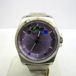 PaulSmith Paul Smith watch analog quartz round face F335-H29590 JAPAN silver clockface purple stainless steel Lady's Higashiosaka store 307762 RY1136