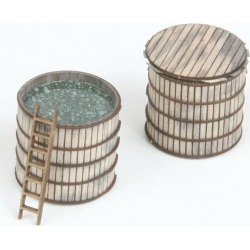 American Model Builders 518 N Real Wood Storage Vat Kit pkg(4)