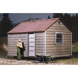 American Model Builders 79 S Long Bell Lumber Co. Skid Shack Kit - 3 x