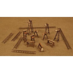 GCLaser 11101 HO Scale Ladders 22/ Plywood Kit