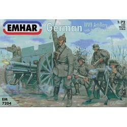 Emhar 7204 1:72 WWI German Artillery (24) w/2 96 n/A 76mm Guns