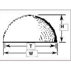 Plastruct 95846 VHH-24 Hemispherical Head Domes
