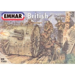 Emhar 7202 1:72 WWI British Artillery (24) w/2 18-Pdr Guns