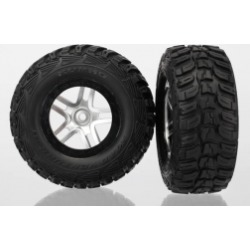 Traxxas 6874 Split Spoke Wheel & Kumho Tire (2): 4WD Front / Rear, 2WD