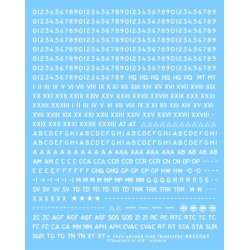 Archer Fine Transfers 35065W 1:35 US Non-Stencil Style Bumper Codes (W