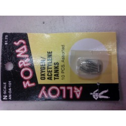 Alloy Forms AN-OA-101 N Oxygen/Acetylene Tanks (10 Pcs.) Unpainted