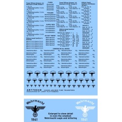 Archer Fine Transfers 77004B 1:35 German WWII Ammo Box Stencils (Black