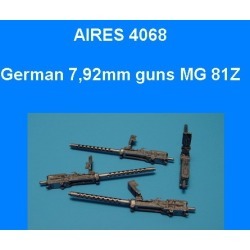 Aires Hobby 4068 1/48 German 7.92mm MG81 Double Barrel Gun (4) (D)