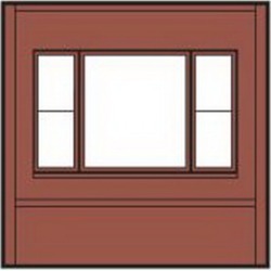 DPM 30163 HO Dock Level Wall Sections w/20th Century Window Kit