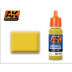 AK Interactive 739 Yellow Acrylic Paint 17ml Bottle